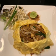Pad Thai adorably wrapped in an egg package